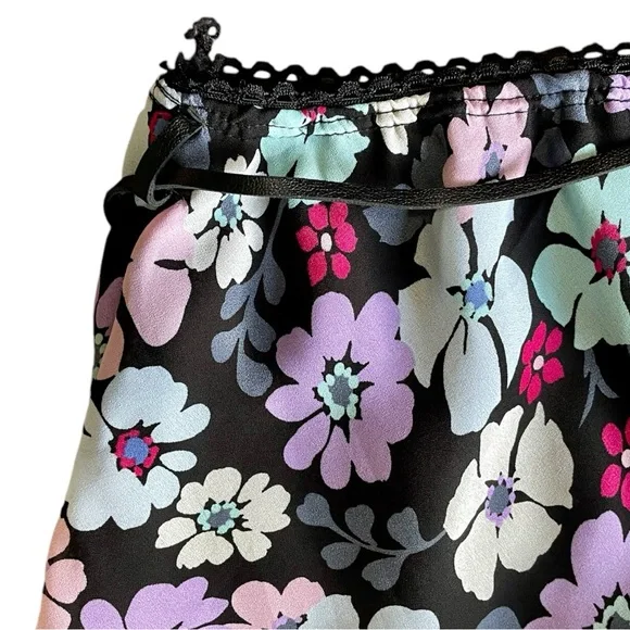 Vintage Y2K Pink & Purple Floral Short Mini Skirt with Rope Belt Size Small - Picture 7 of 9